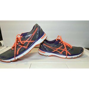Asics Gel Excite 4 Athletic Running Shoes Womens Size 10 Gray / Coral / Purple